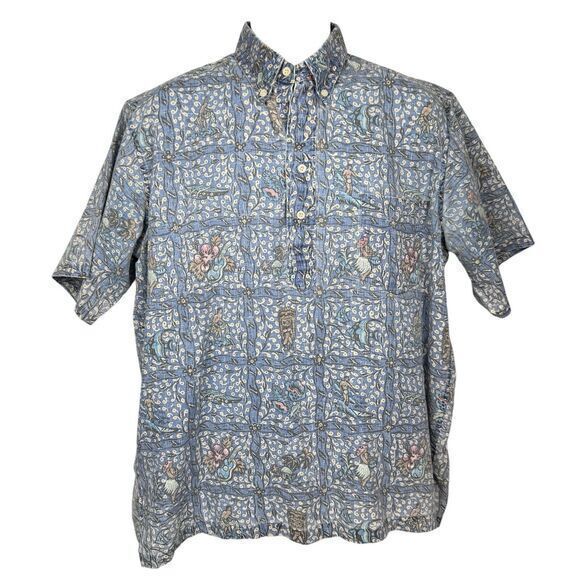 Reyn Spooner Shirt Commemorative Classics Surfer Hula‎ Tiki Fish VTG Size Large - Picture 1 of 7